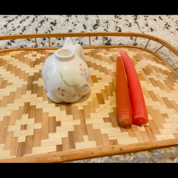 Adorable Vintage Porcelain Cat Candlestick Holder - Picture 4 of 8